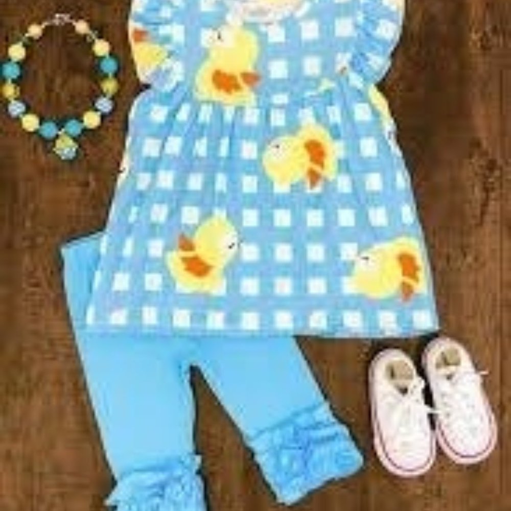 New Girls Chicken Ruffle Pant set